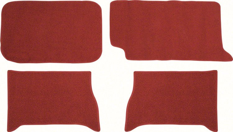 1961-64 FULLSIZE HARDTOP LOOP TRUNK CARPET MEDIUM RED