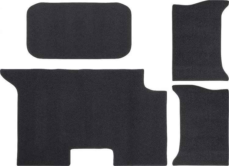 53121201 4-Piece Loop Trunk Carpet Set 1961-64 Impala Convertible Black