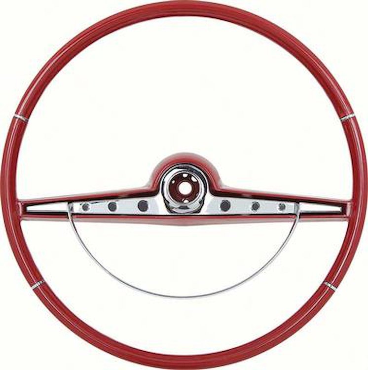 5730129 Steering Wheel 1963 Impala; with Horn Ring; Standard, SS; Red