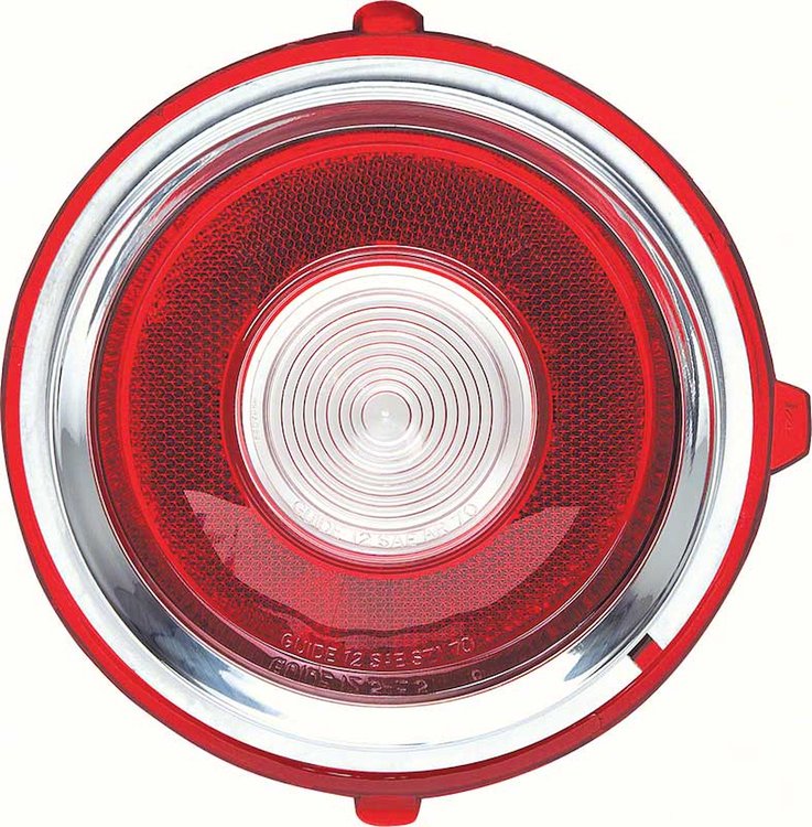 5963055 Back-Up Lamp Lens 1970-71 Chevrolet Camaro Base, SS, Z28; Except RS Models; LH Driver Side