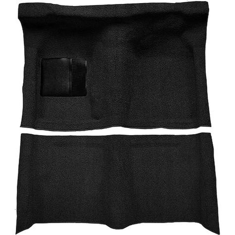 601X63A1 1963-65 Falcon/Comet 2 Door Hardtop w/ w/ Column Shift Transmission; Loop Carpet Set; Black