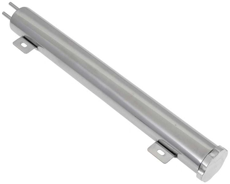 Universal Radiator Overflow Tank, 2 in. D x 17 in. L, Stainless Steel