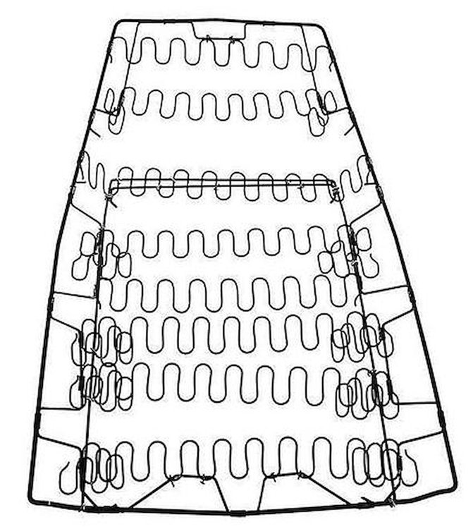 61310L 1969-70 Ford Mustang/Mercury Cougar; Front Bucket Seat Back Spring Assembly; Deluxe; RH Or LH