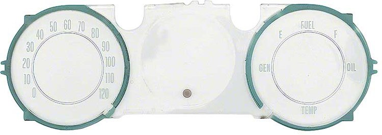 6407659 Dash Instrument Lens-1964-65 Chevelle, Malibu; without Gauges; GM Licensed
