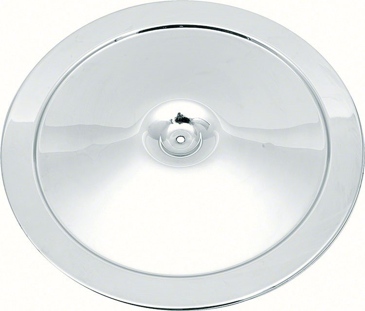 14" Open Element Chrome Air Cleaner Lid with Square Imprint