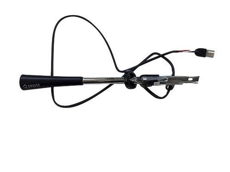 6466183 1975-77 Buick, Pontiac, Turn Signal Lever, w/ Cruise Control, Black Knob w/ Dimmer on Column, Swivel Style Stalk