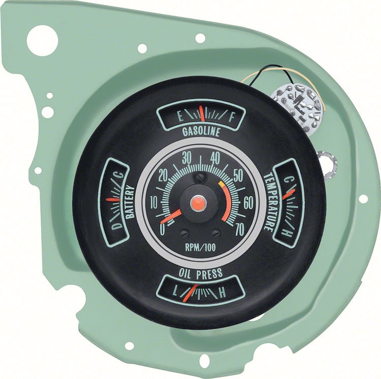 1969 CHEVELLE TACHOMETER/GAUGE CLUSTER WITH 5000 RPM REDLINE