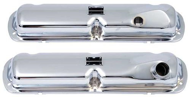 6582B 1965-70 Mustang; Chrome Valve Covers; with 289, 302, 351W