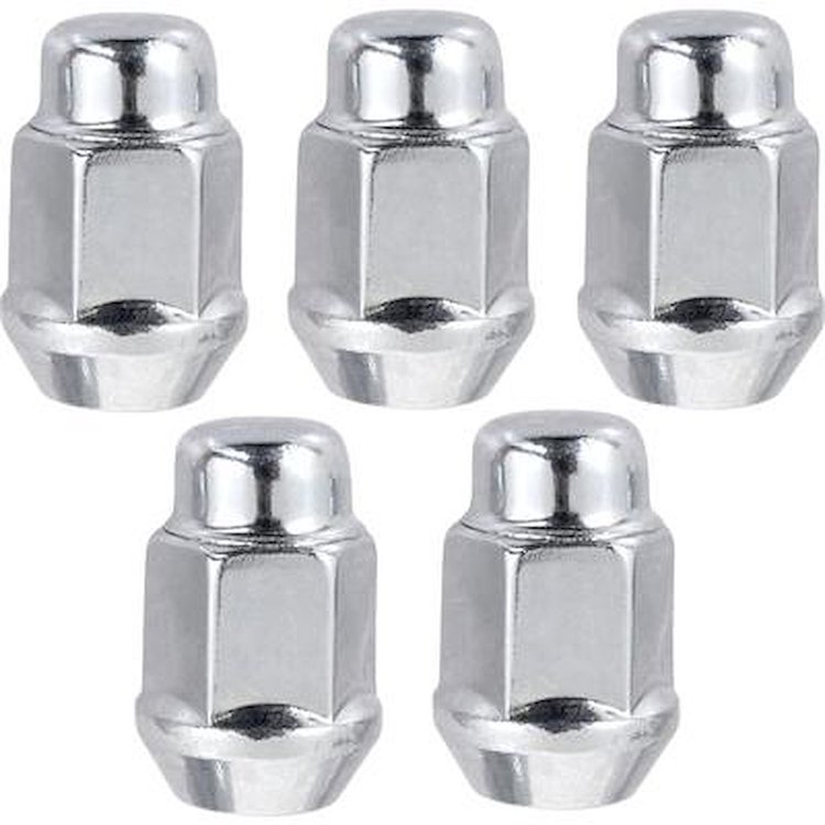 716201 Acorn Lug Nut Set, Short Closed-End [7/16 in.-20, Chrome]