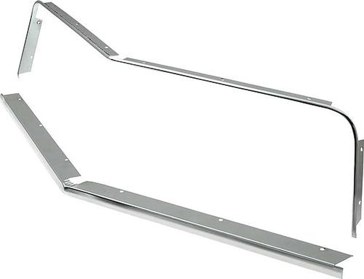 748593 Header Panel / Grill Molding Set 1974-77 Camaro Type LT; Upper and Lower; Pair