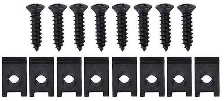 748595 Headlamp Bezel Installation Hardware Set 1968-72 Chevy II Nova ; 16 Piece Set
