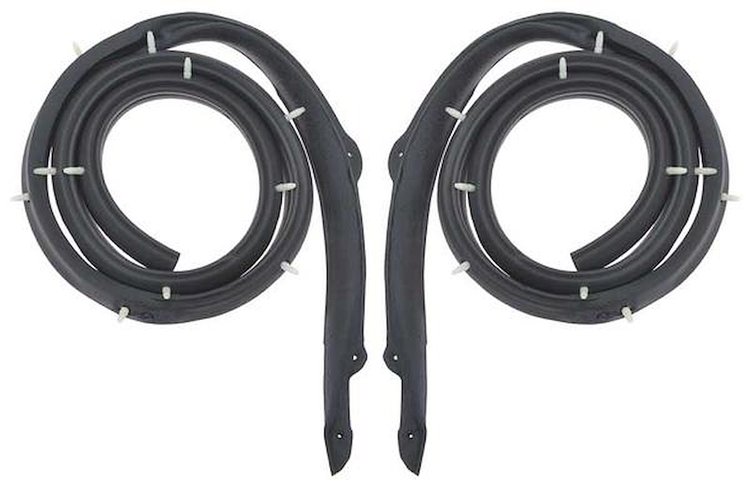 748611 1959-60 GM Full Size Roof Rail Weatherstrip, 2-Door Hardtop, Pair, Various Models