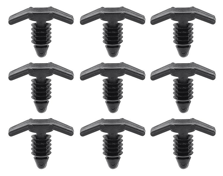 1967-69 F-Body Radiator Support-To-Hood Seal Clip - Set Of 9
