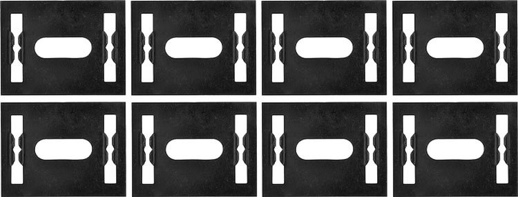 1972-77 Door Panel Mounting Clip Bracket Set of 8 - Large