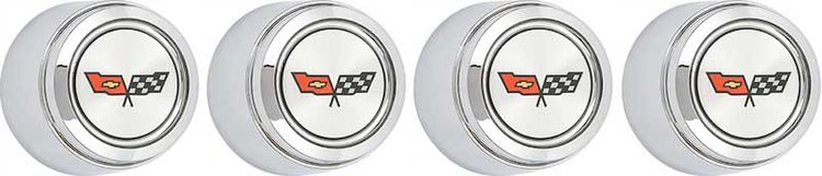 748639 Wheel Center Cap Set 1982 Corvette; Set of 4