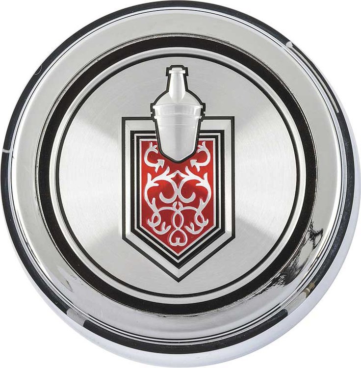 1981-88 Wheel Center Caps Chrome With Shield - Set of 4