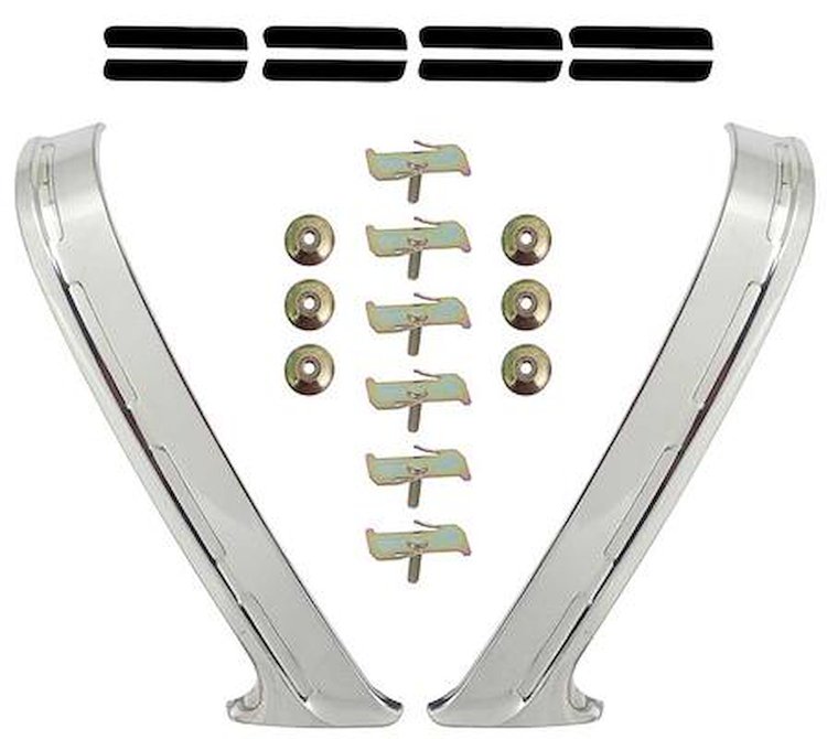 Upper Paint Divider Moldings for 1955 Chevrolet Bel Air, 150, 210 [Stainless Steel, Pair]