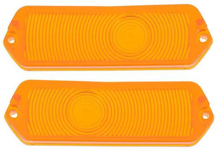 748738 Park Lamp Lenses 1963 Impala/Full Size; Amber; Pair