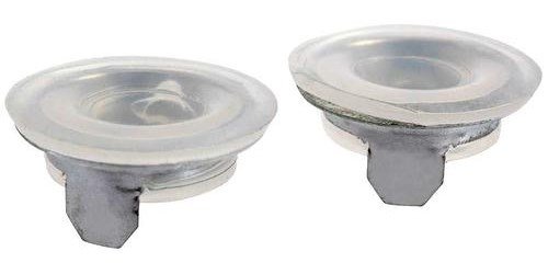 7616552 1965-67 GM, Various Models, Door Lock Knob Ferrules, Clear, Pair