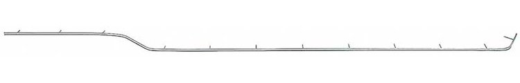 7669267 Lower Front Door Panel Molding 1967 Camaro, Firebird; Deluxe Interior; Each