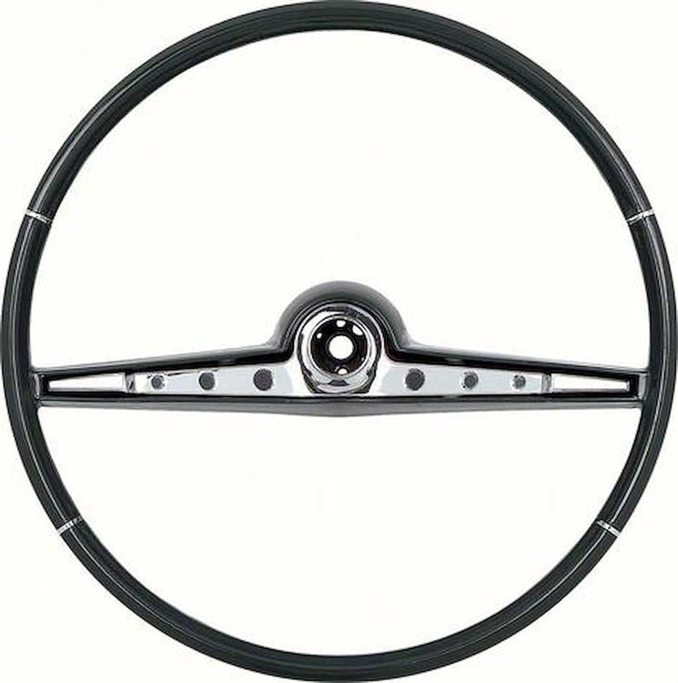 769868 Steering Wheel 1962 Chevrolet Impala; Standard and Super Sport; 17" Wheel; Black