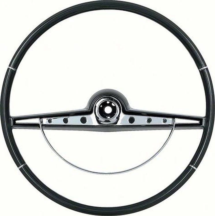 769968 Steering Wheel 1963 Impala; with Horn Ring; Standard and SS; Black