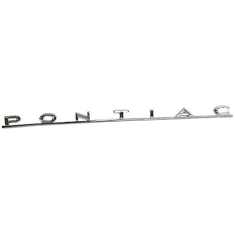 7775303 1968-69 Pontiac GTO, Tempest, Trunk Emblem, PONTIAC Nameplate