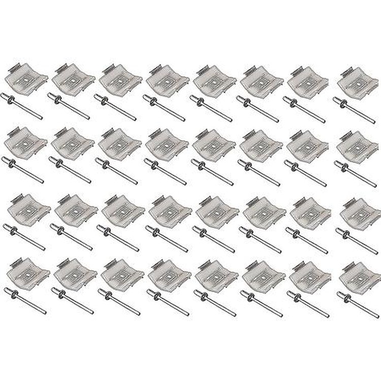 8129318B 1967-68 Ford F100, F 250; Molding Clip Set; Fender Door & Body Side; For 1-1/4 in. Moldings; Before serial # C56001; Lo
