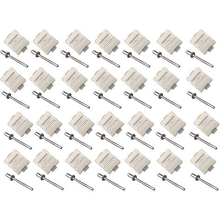 8129318C 1967-68 Ford F100, F 250; Molding Clip Set; Fender Door & Body Side; For 1-1/4 in. Moldings; From serial # C56001; Shor