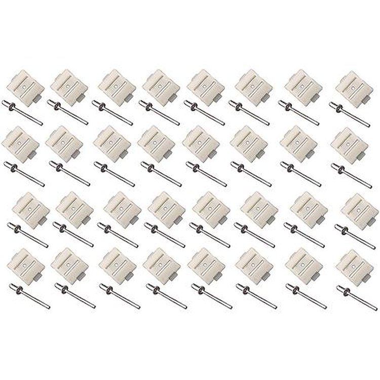 8129318D 1967-68 Ford F100, F 250; Molding Clip Set; Fender Door & Body Side; For 1-1/4 in. Moldings; From serial # C56001; Long