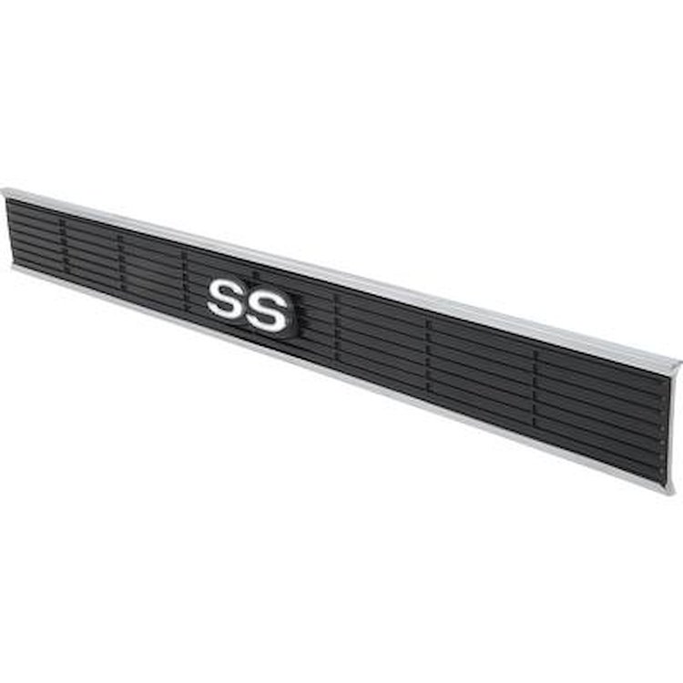 8702425 1970-72 Chevrolet Nova SS, Rear Panel Molding, Die-Cast, Reproduction