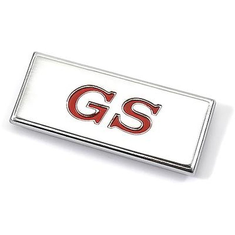 8713449 1969 Buick GS, Door Panel Emblem, GS Nameplate Medallion