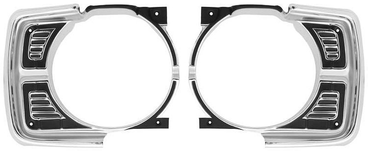 881128 Headlight Bezel Set 1969 Dodge Dart; Pair; OER