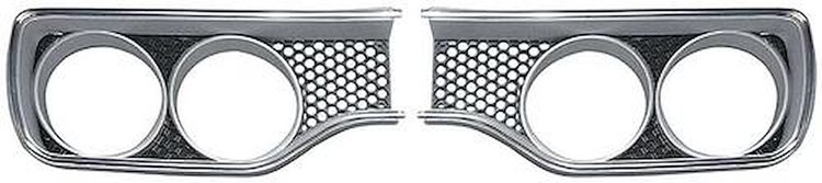 881130 Headlight Bezels 1970 Plymouth GTX; Pair