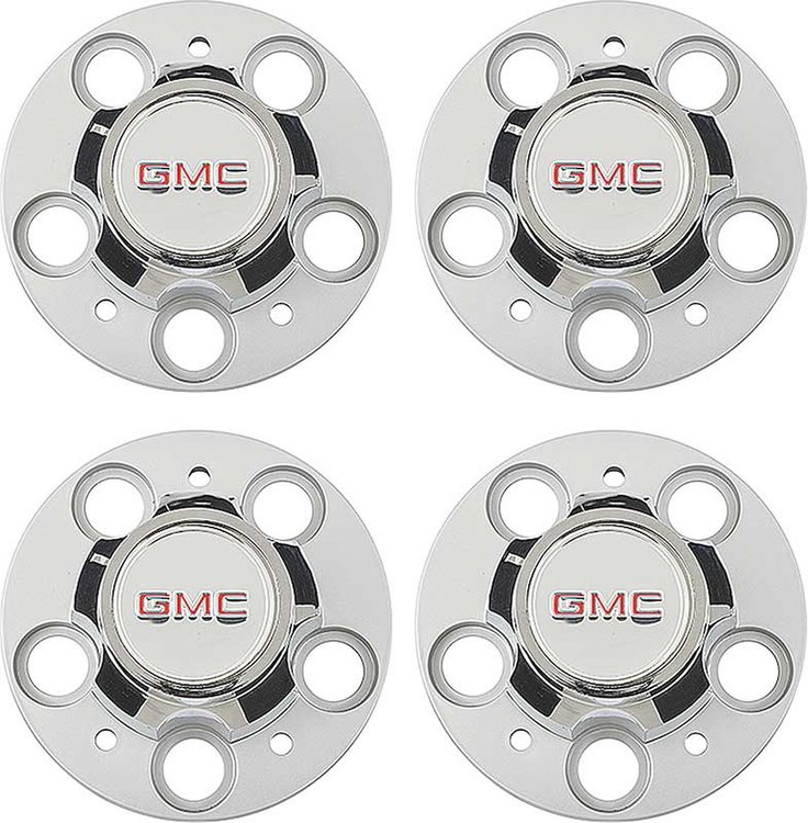Rally Wheel Cap Set 1974-1991 GMC Pickup/Jimmy, Chevy Suburban, With GMC Logo
