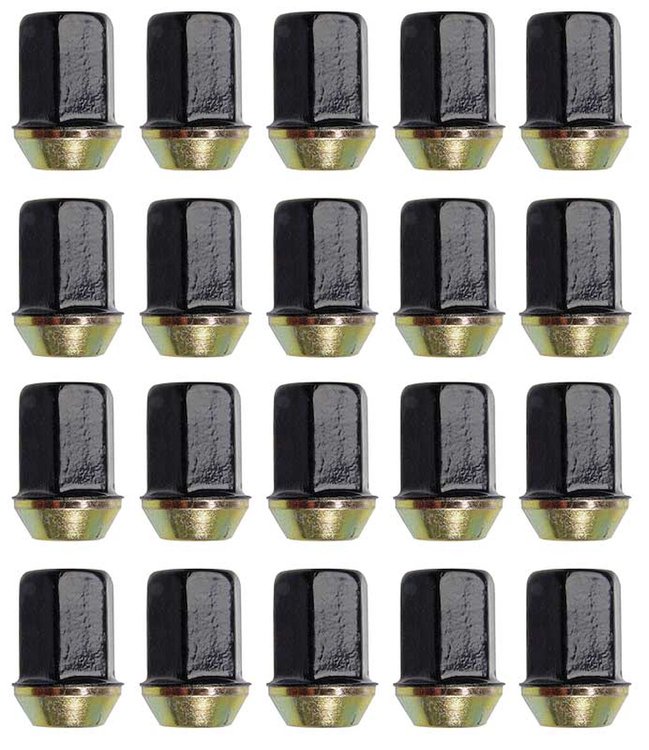 Lug Nuts M12-1.50 Flat Top Black