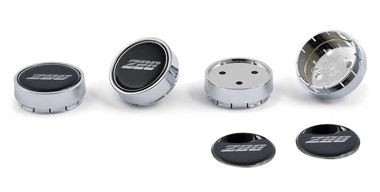 881202 N90 Chrome Center Cap With Domed Poly Z28 Logo Emblem foor 1970-1981 Chevy Camaro