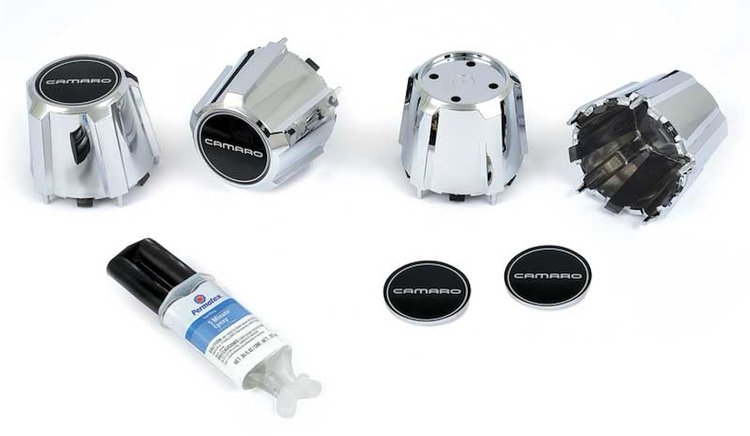 881205 N90 Wheel Chrome Center Cap With Domed Poly Camaro Logo 1982-92 Camaro Z28; Set Of 4