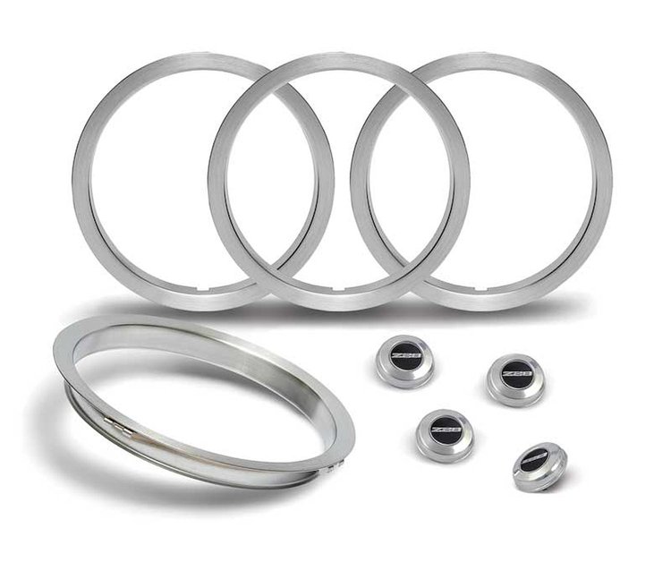 881228 Center Cap and Trim Ring Set for 1979-81 Chevy Camaro Z28 5-Spoke Wheel