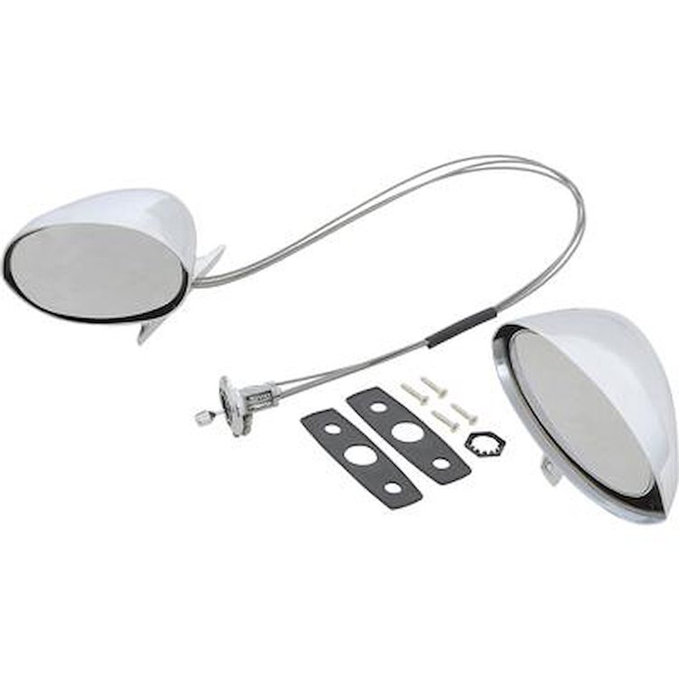 881238 Outer Door Bullet Mirrors Pair 1970 Mopar E-Body Chrome