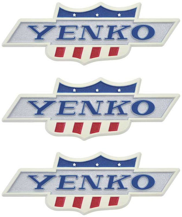 881250 Front Fender and Rear Panel Emblem Yenko; 3 Piece Set