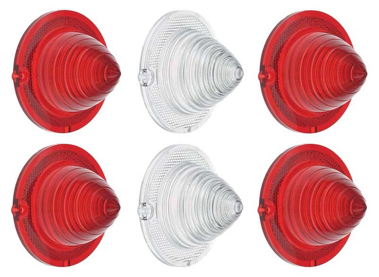 881256 Tail Lamp and Back Up lamp lens 1960 Impala; Set; GM Licensed