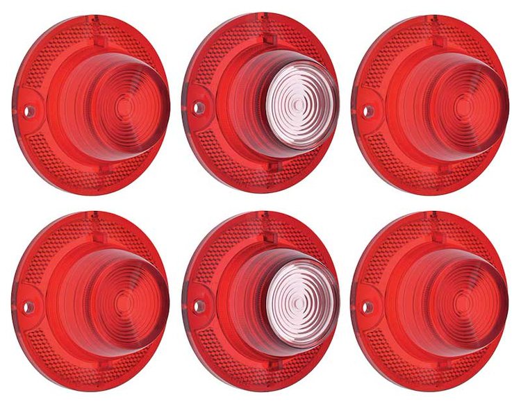 881258 Tail Lamp and Back Up lamp lens Set 1962 Impala