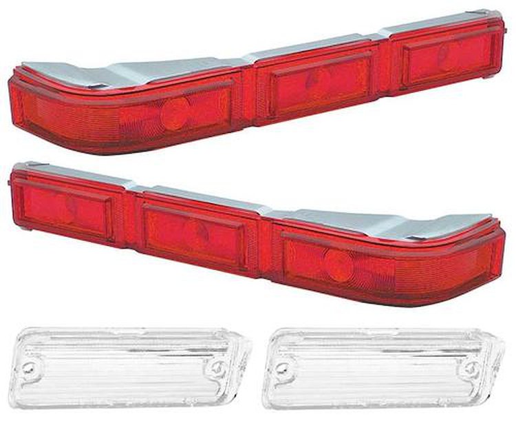 881264 1966 Impala Tail Lamp & Back Up Lamp Lens Set