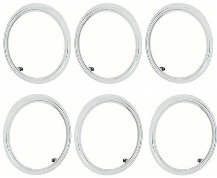 881286 1965 Chevrolet Impala, Tail Lamp & Back-up Lamp Trim Bezel Set, 6 Piece Set
