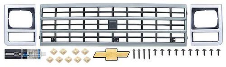 881339 Grill And Headlamp Bezel Set 1989-91 Chevrolet; R/V Model; Single Headlamps