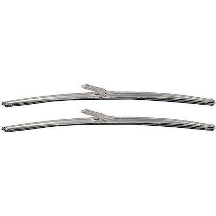881358 1960-70 Ford, 1973-84 GM Truck, 16" Trico Style Wiper Blade Assemblies, Rainbow Type, 1/4" Bayonet Connector, Stainless