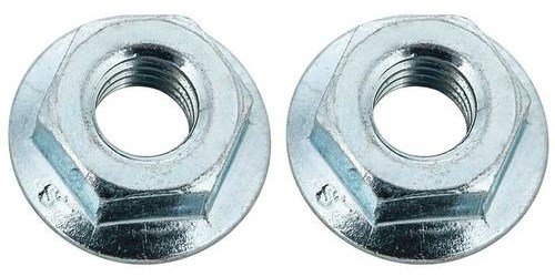 881404 M6-1.0 Metric Standard Flange Spin Lock Nut w/ Serrations, Pair