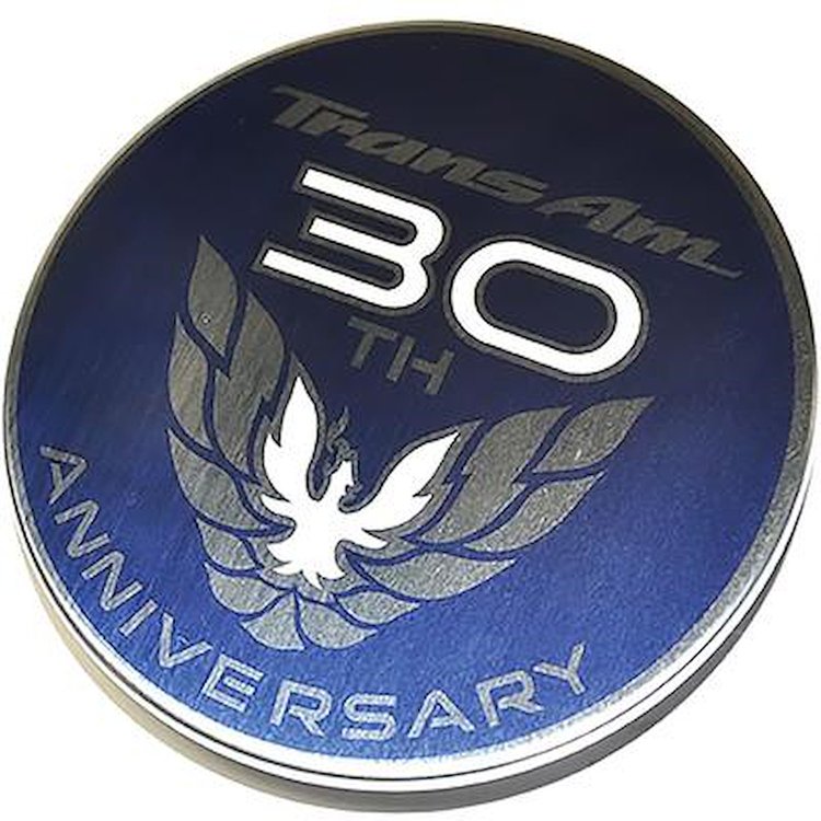 9593626 1999 Pontiac Trans AM, Wheel Center Cap, For 17" Aluminum Wheel, 30th Anniversary
