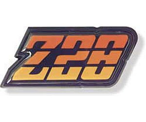 9637809 Fuel Door Emblem 1980-81 Camaro Z28; Orange; With Hardware